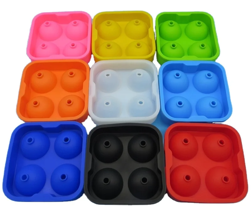 Wholesale Silicone Ice Cube Ball Maker Large for Whiskey Cocktail Big Novelty Round Ice Cube Mold Round Ice Cube Maker