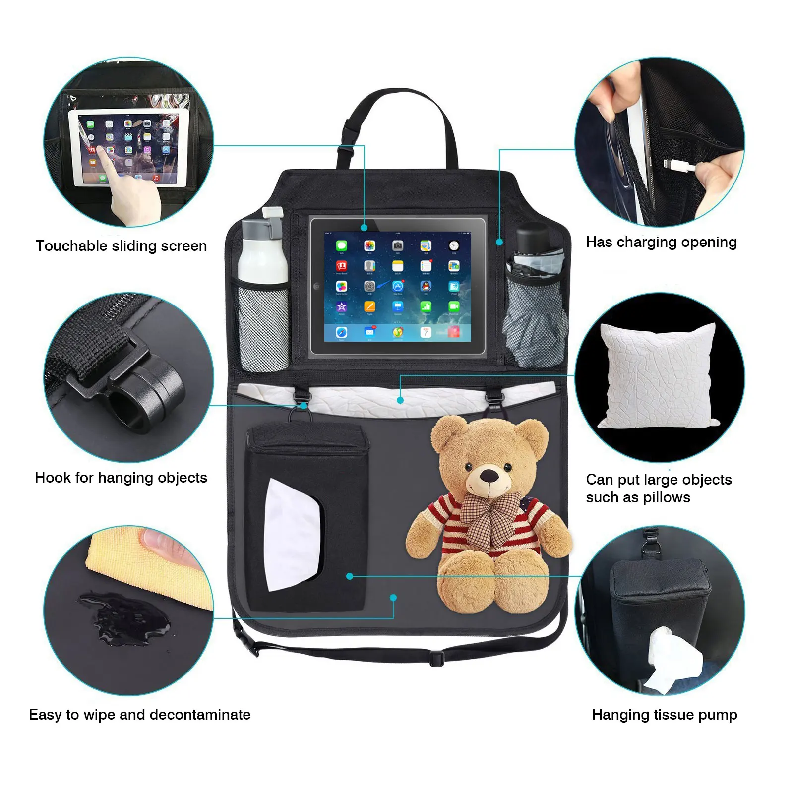 
Car Back Seat Bag Waterproof Travel Storage Organizer 