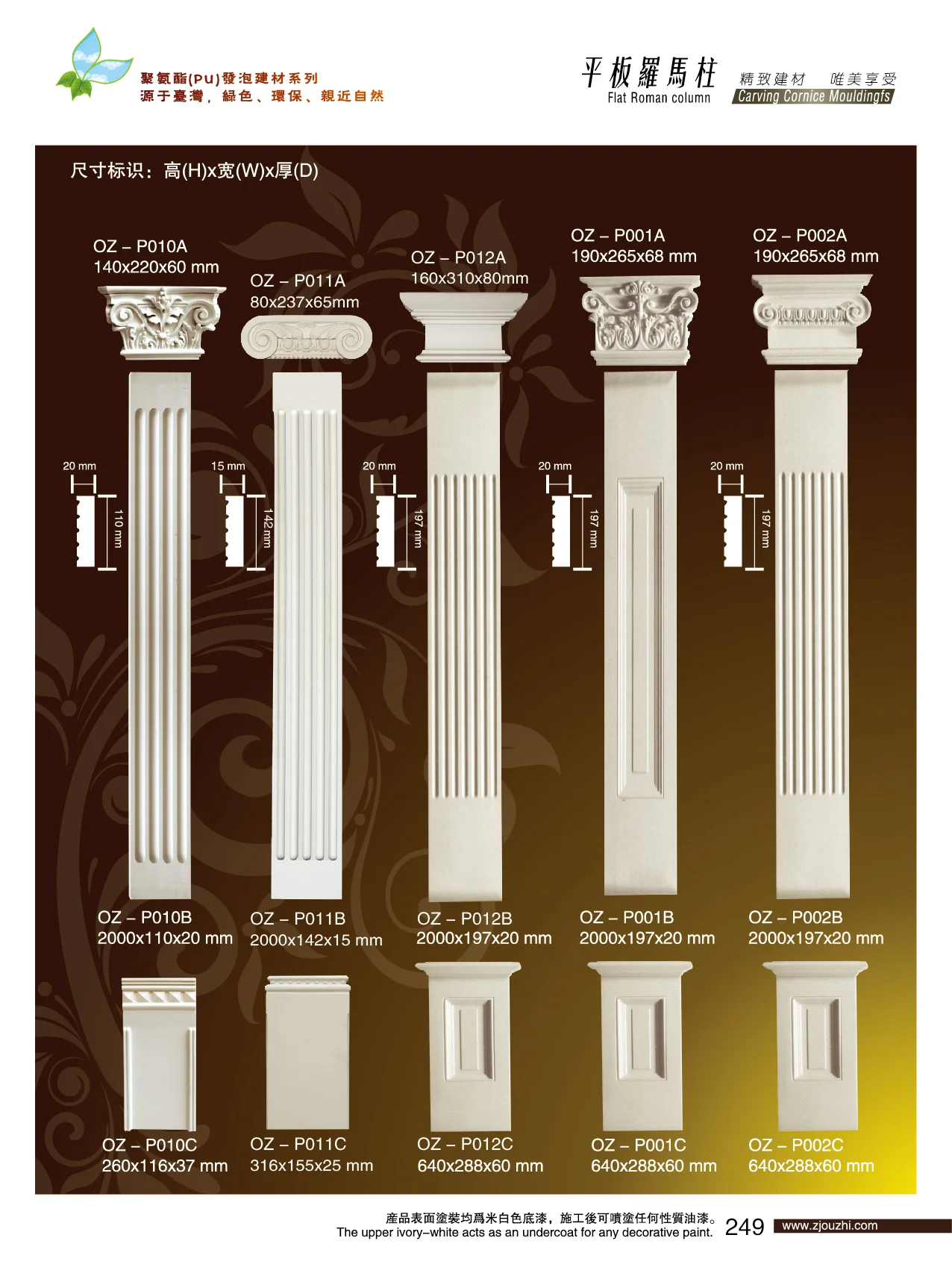 Hot Sale Greek Decorative Plastic PU Roman Pillar Column for Wedding Decoration