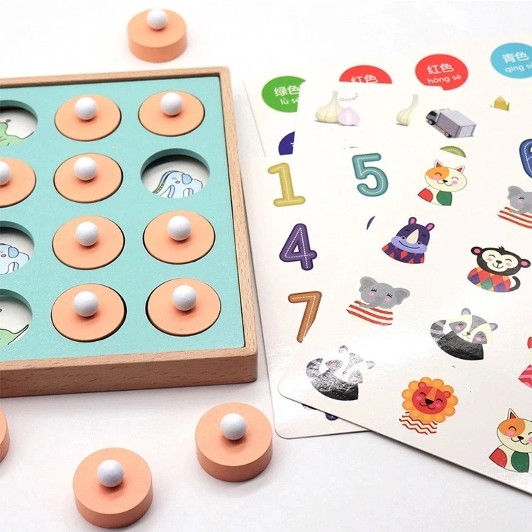 Baby products 2019 trending Wooden Montessori Matching Brain Memory Box Card Game Toy