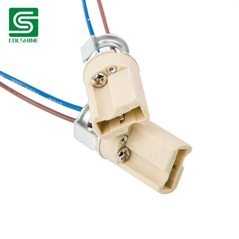 Porcelain Lamp Holder G9 Electrical Socket High Quality Lamp Base with Silicon Wire for Ceiling Lights