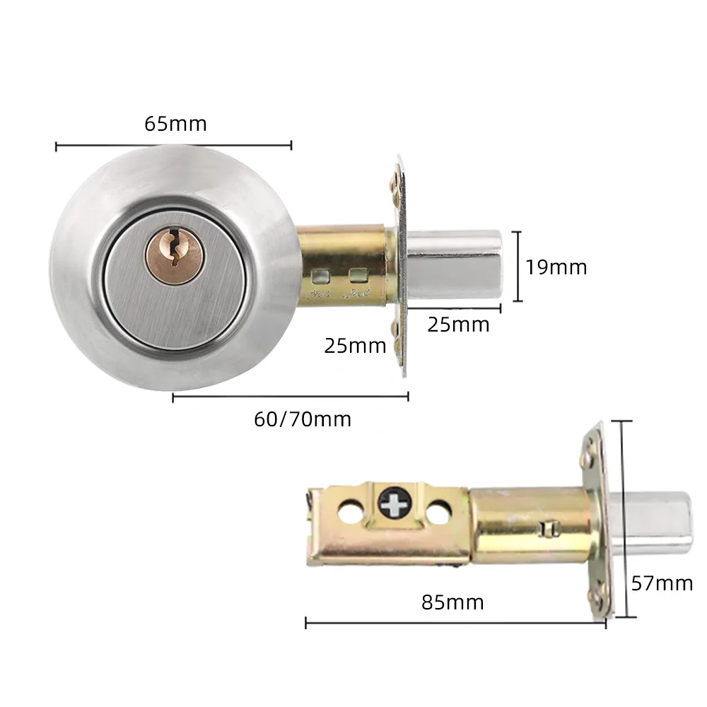 Roeasy high quality stainless steel deadbolt lock bathroom single cylinder dead bolt door lock