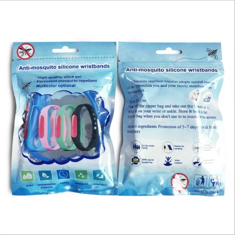 Cheap Anti Mosquito Pest Bug Repellent Wrist Band Bracelet Insect Bangle Color Bag Packing Waterproof Silicone Bracelet