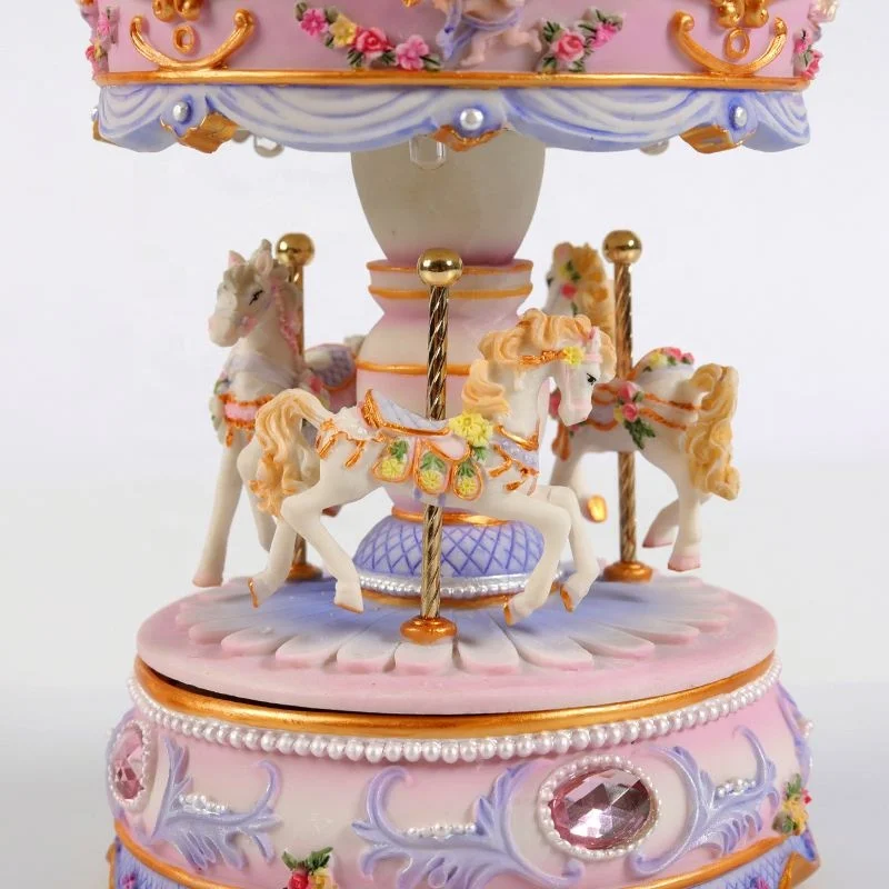 Popular Carousel With A Light Effect And Music