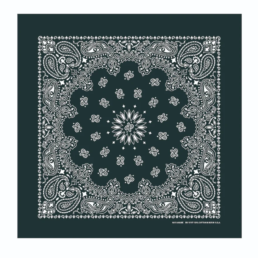 High quality square organic cotton custom logo sublimation print bandana