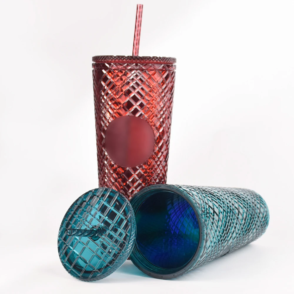 Dis ney land Star bucks Holiday Tumblers 2022 Custom Iced Coffee Tumbler Miir Honeycomb Double Wall Travel Tumbler with Straw