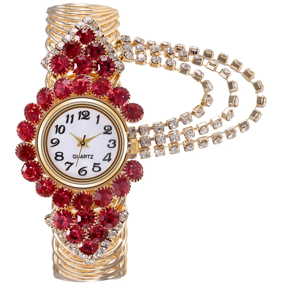 Women Watches   Brand Luxury Rhinestone Bracelet Watch Ladies Wristwatch  Watch for Women Clock