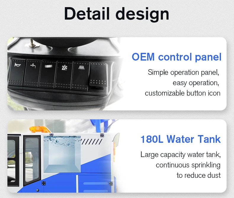 Industrial Floor Sweeper Street Road Cleaner Driving On Cleaning Machine Floor Sweeper