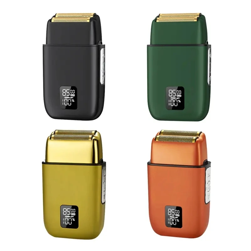 Electric Shaver 3 Gear Speed Adjustment IPX6 Waterproof Men Shaver Sharp Two Blades Foil Shaver for Men with LCD Beard Trimmer