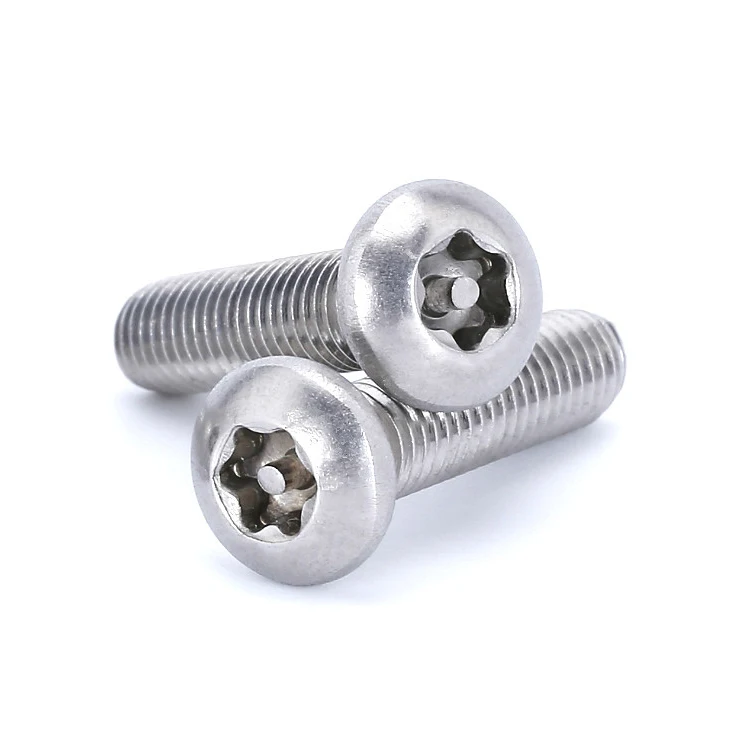 asme b18.2.1 bolt a4-70 inox t40 m8 m16 Stainless Steel pan head threaded anti theft bolt