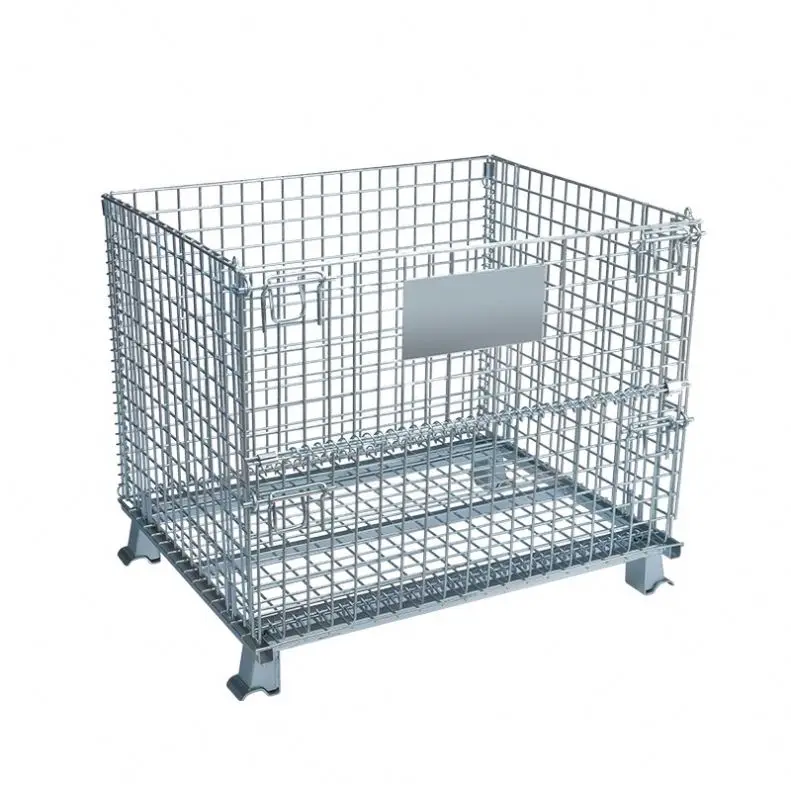 Wholesale Custom Professional Warehouse Galvanized Partition Lockable Layer Forklift Metal Wire Mesh Cage