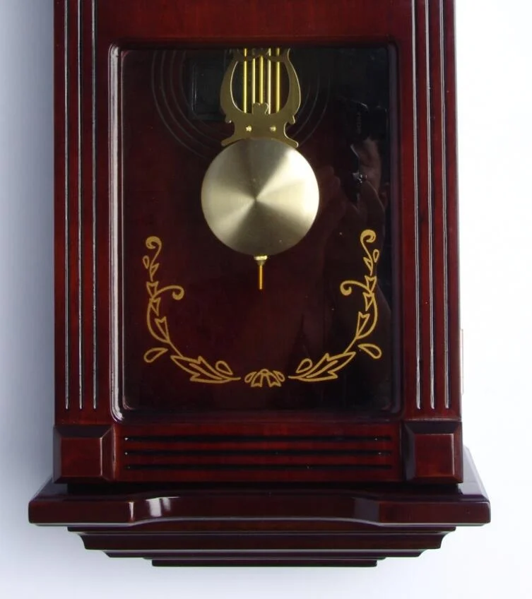 Miller Mia Wall Clock 625-603 Worn Black Home Decor with Quartz Single-Chime Movement