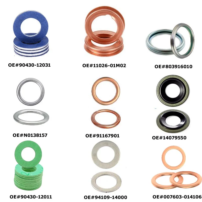 OE#HC3Z-9J305-A Filter housing  DRAIN PLUG SEALING WASHERS COPPER CRUSH SEALING RINGS OEM OIL DRAIN SUMP PLUG