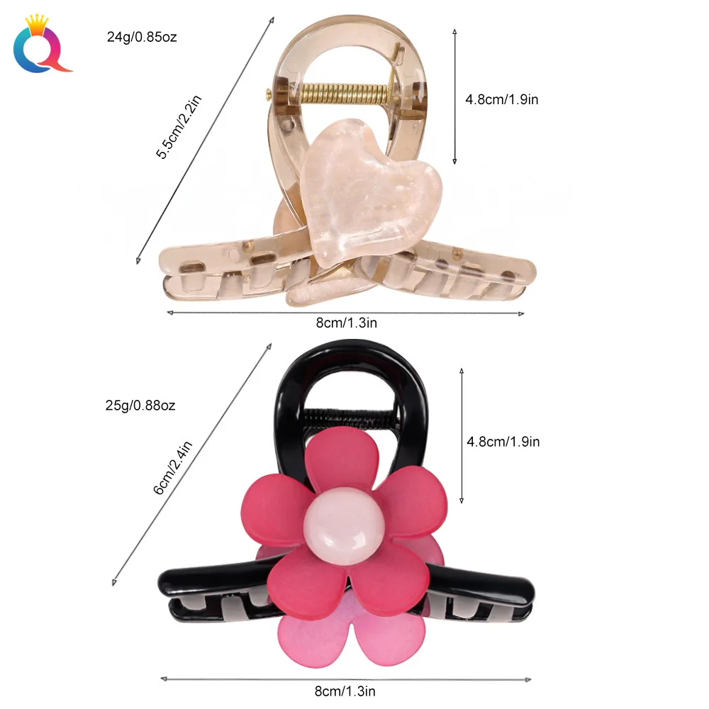 QIYUE Sweet High-end Hair Clip Back Head Grab Clip Hair Tie Shark Clip Hair Accessories