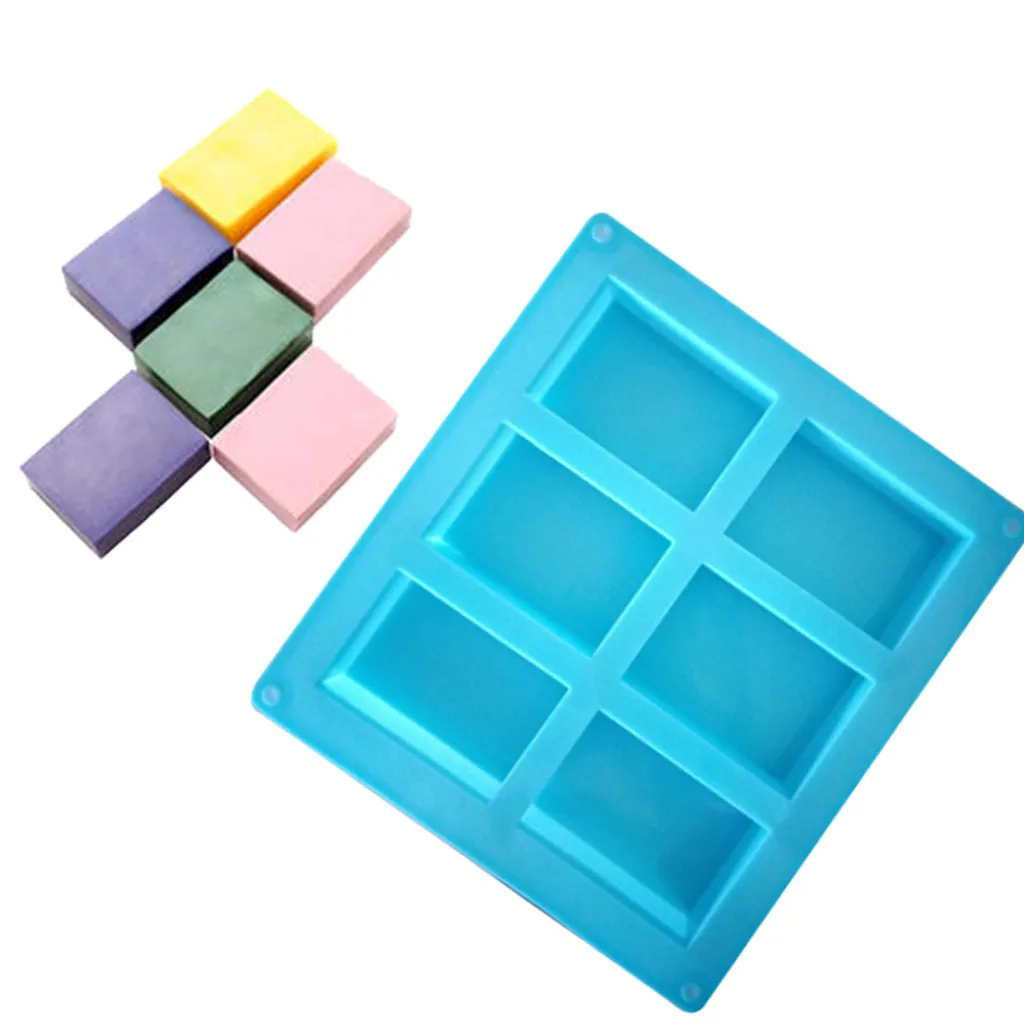 customize rectangle hand made DIY loaf silicon soap candle cake making molds