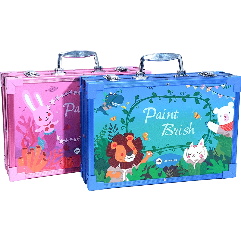 Uek Stationery set wholesale Gifts box printing box kids painting brush for children paint