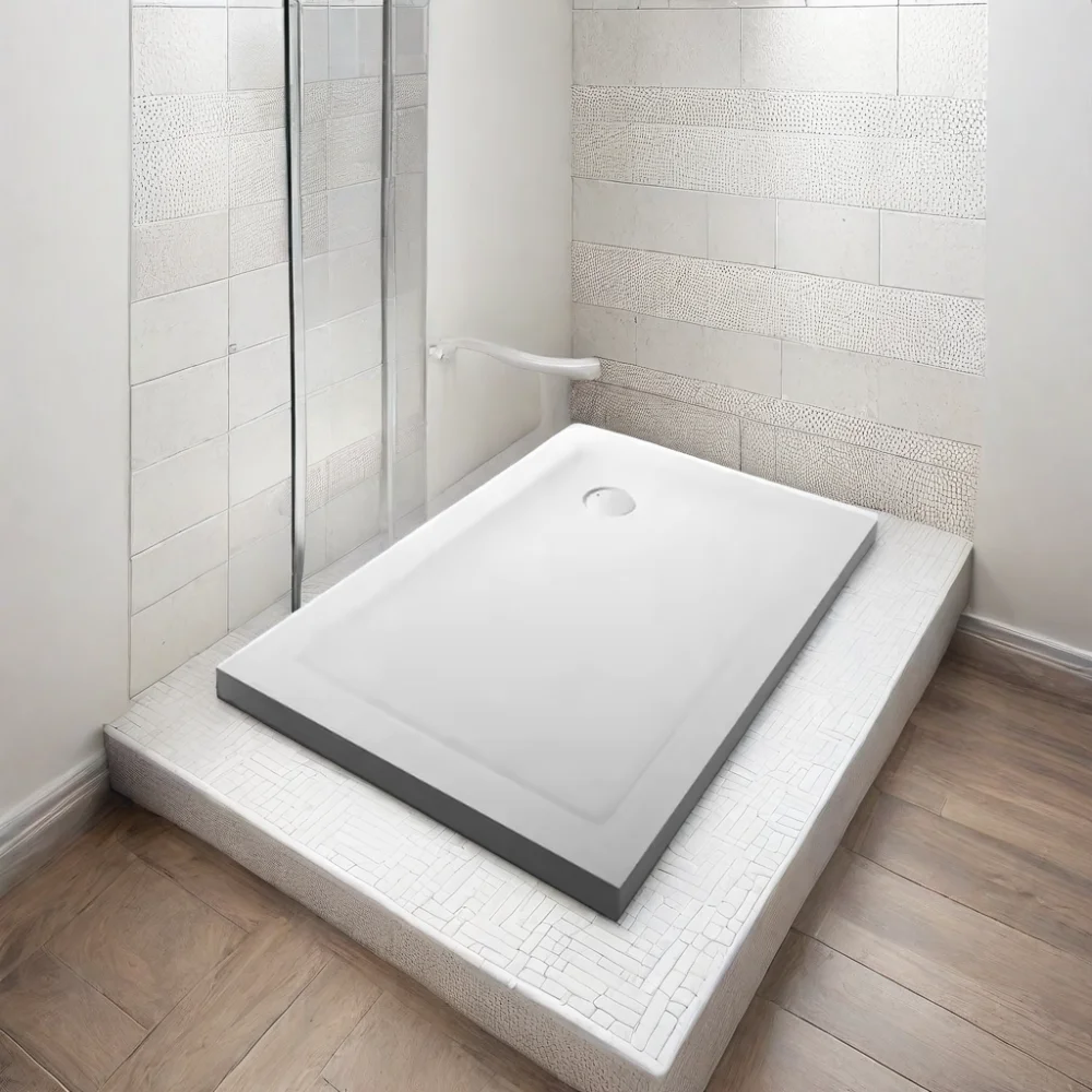 Polymable America High-Class Fiberglass Shower Tray with Drain Homemade Ice Tray Mould for Bathroom OEM Logo Customizable