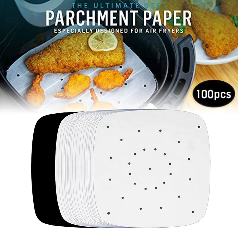100pcs Fryer Parchment Paper Sheets Accessories for fryer Frying Cooking Baking Barbecue Food Mat dropshipping