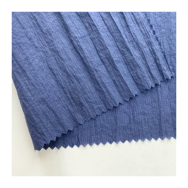 UPF50+ 100% Nylon 20D Crinkle Small Ripstop Nylon Fabric for Sun Protection Clothing