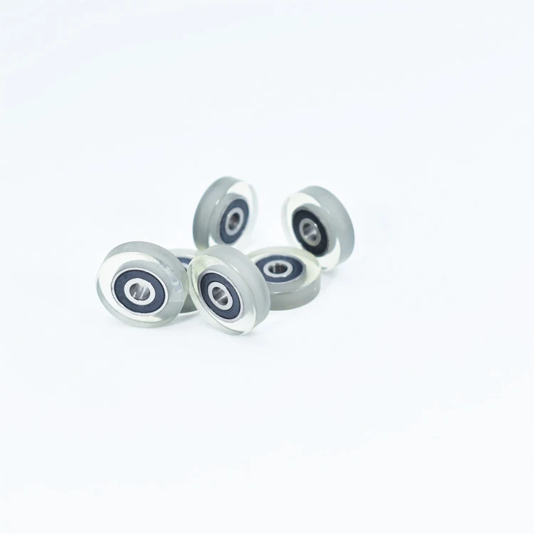 SEMEI portable soil belt conveyor pu foam wheel roller PU62315-4 3x15x4mm mini bearing wheel