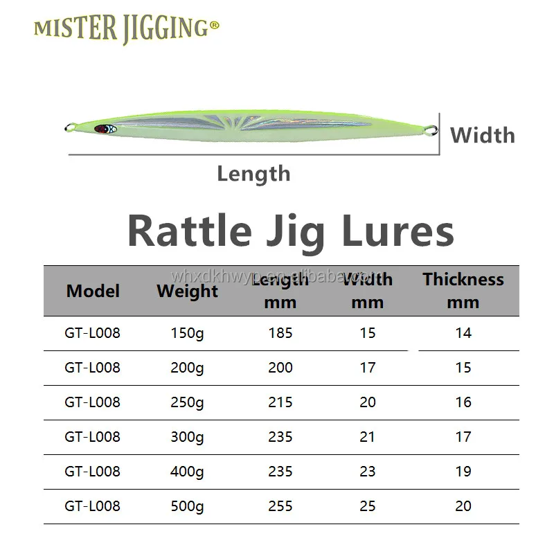 MISTER JIGGING 400g 500g Slow Pitch Jig Lure for Sea Fishing Targeting Pike and Bream in Metal Saltwater for Grouper Fishing
