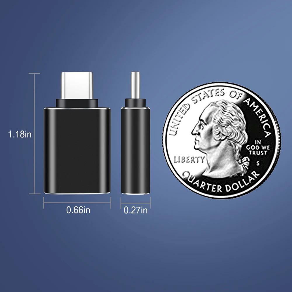 Customize Logo USB 3.0 3.1 Female to Type-C Male OTG Adaptor Convertor USBC OTG Connector USB to USB C Adapter