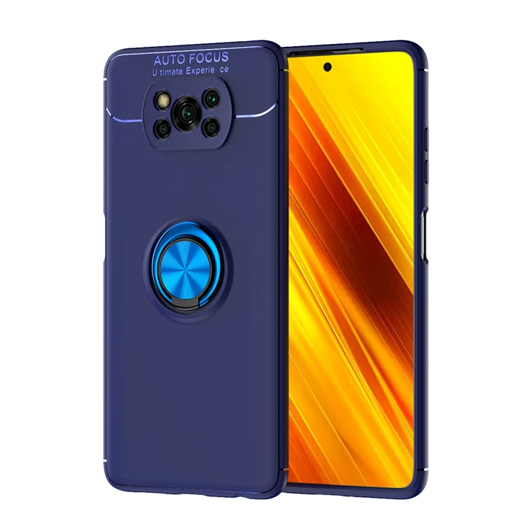 Чехол для телефона Xiaomi Poco X3 NFC вращающийся на 360 градусов чехол с подставкой и кольцом ударопрочный защитой от ударов