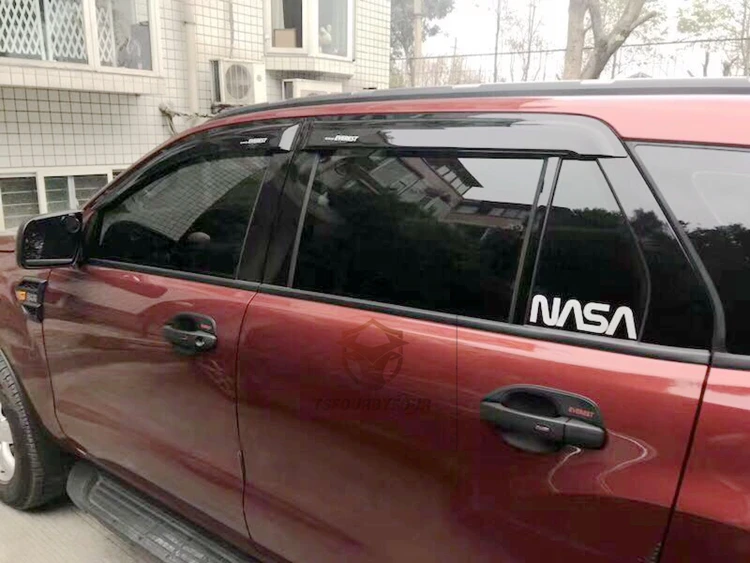 Thailand Style Acrylic Rain Shield Car Window Visor for 2015-2021 Everest SUV Accessories