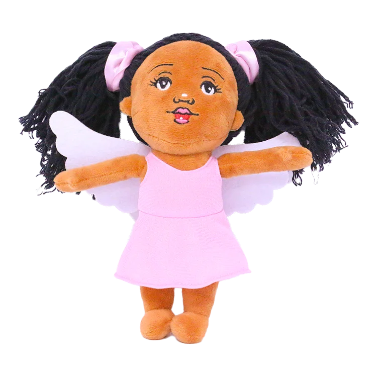 Custom Soft Stuffed Plush Dolls with Beautiful Skirt Clothes Embroidered PVC Babys Toy Box Packed PP Filled