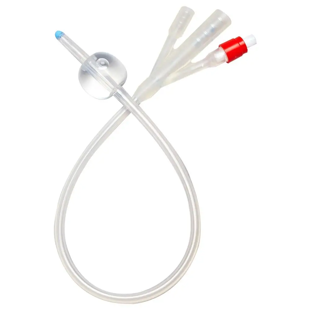 Medical disposable Silicone Foley Catheter with X-ray detective line urinary balloon Catheter