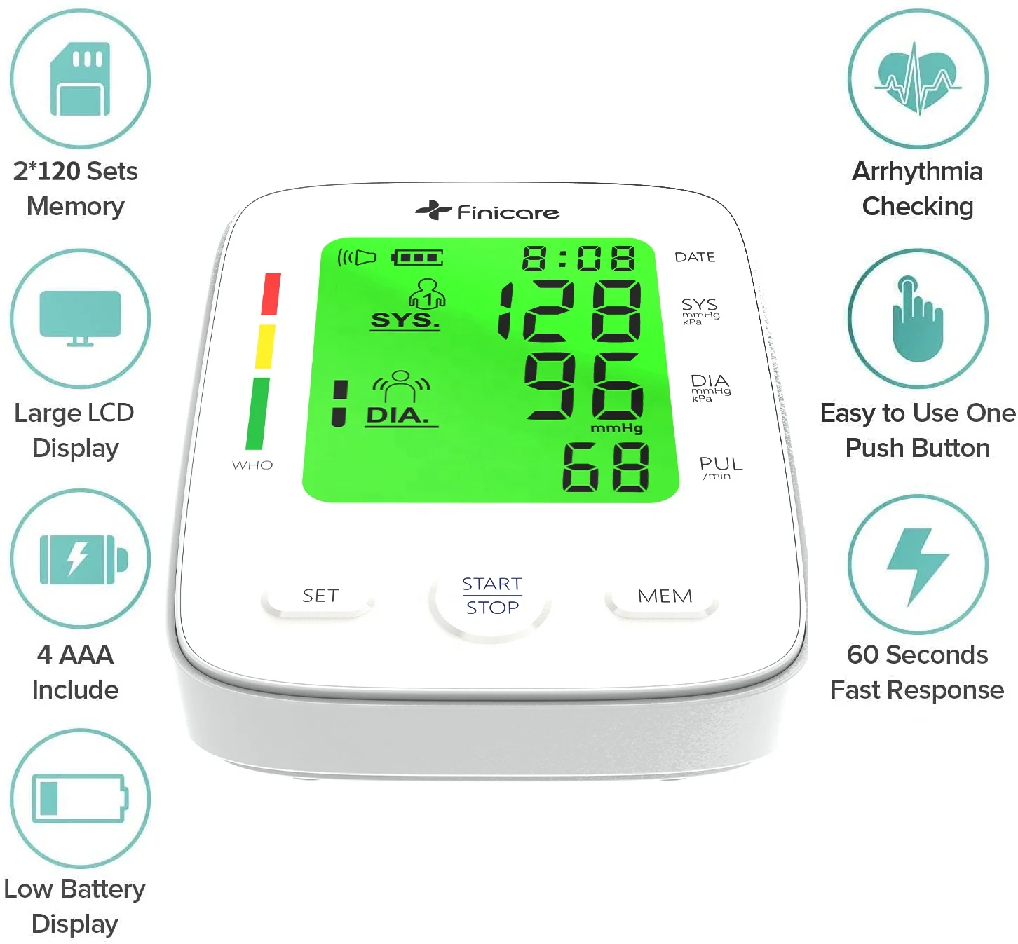 CE MDR Approval Customization Talking Automatic Digital Smart Blood Pressure Monitor Upper Arm Cuff Monitor