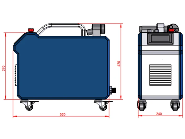 DMK Pulsed Portable Fiver Laser Cleaning Machine 50W 100W 200W Rust Removal Brick Oil Coating Paint Cleaner Laser Cleaning