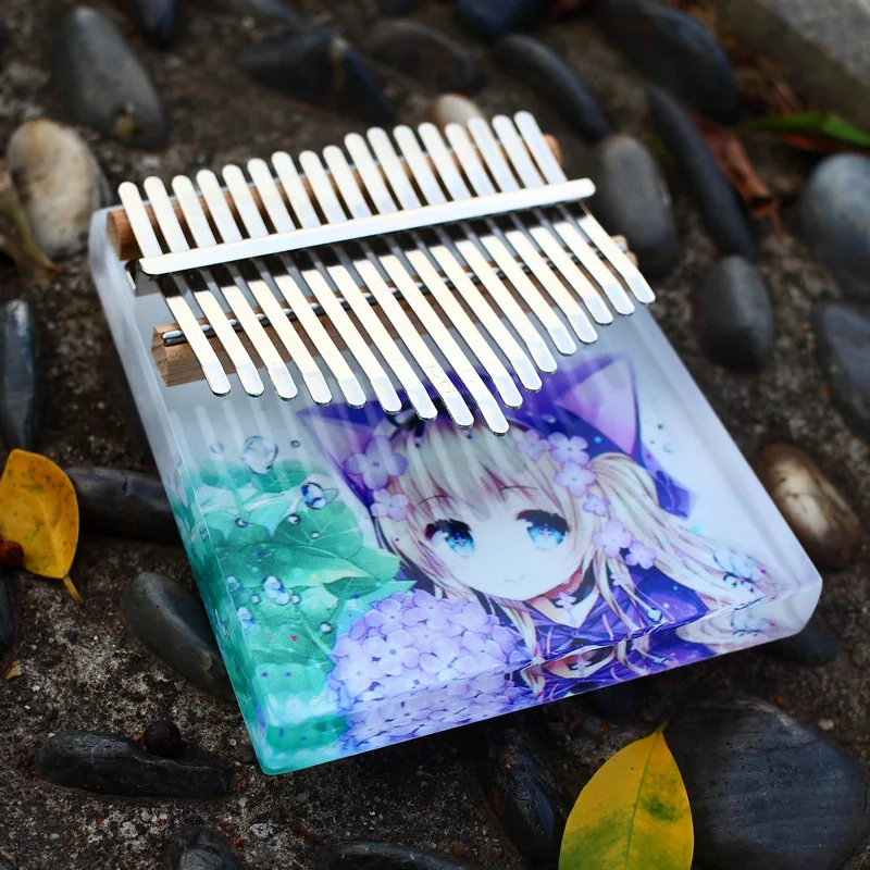 PURM crystal cartoon thumb piano Musical Instrument 17 key kalimba Mbira Manufacturers welcome OEM