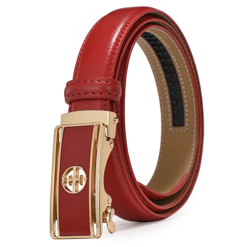 Trendy Factory Price Women Automatic Leather Belt