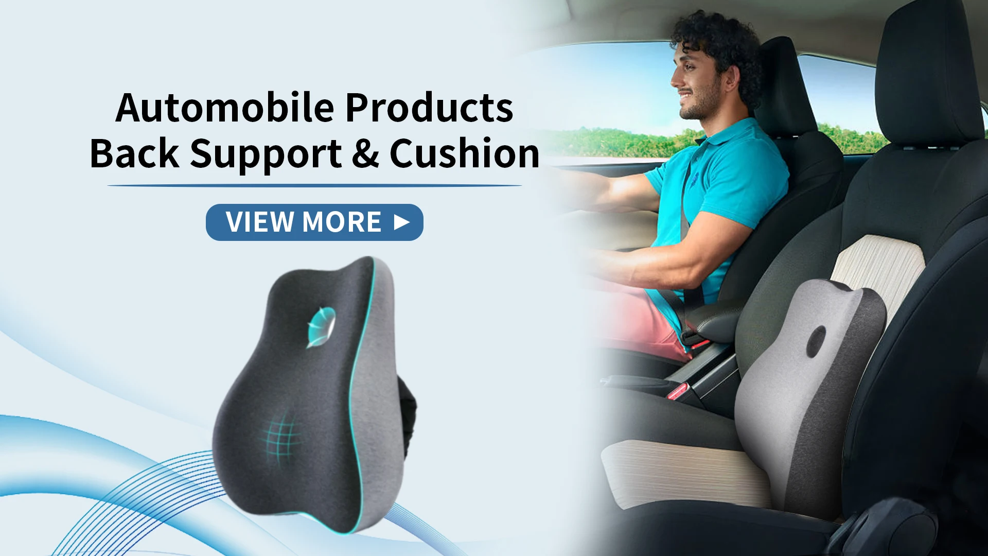 Factory customized lumbar cushion back support pillow, memory foam ergonomic office relaxed lumbar support pillow