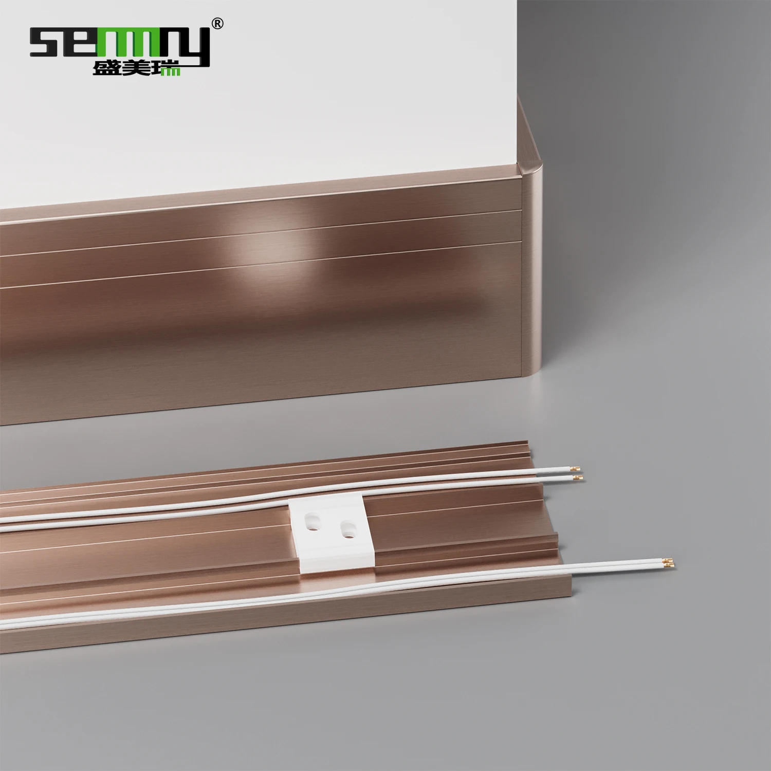 Hot sale metal decorative aluminium profile wall corner guards black aluminium floor skirting boards