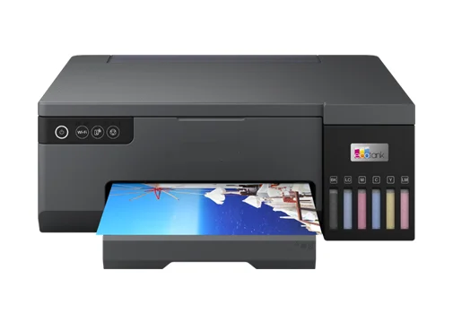 Hot sale six color XP600 head WIFI A4  automatic Desktop PVC ID card UV sublimation transfer inkjet printer for EP L805/L8058