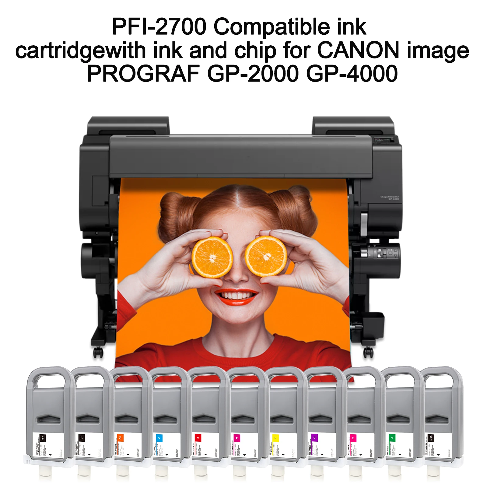 PFI 2700 Compatible Pigment Ink Cartridge With Chip and ink For Canon imagePROGRAF GP-4000 GP-2000 Printer
