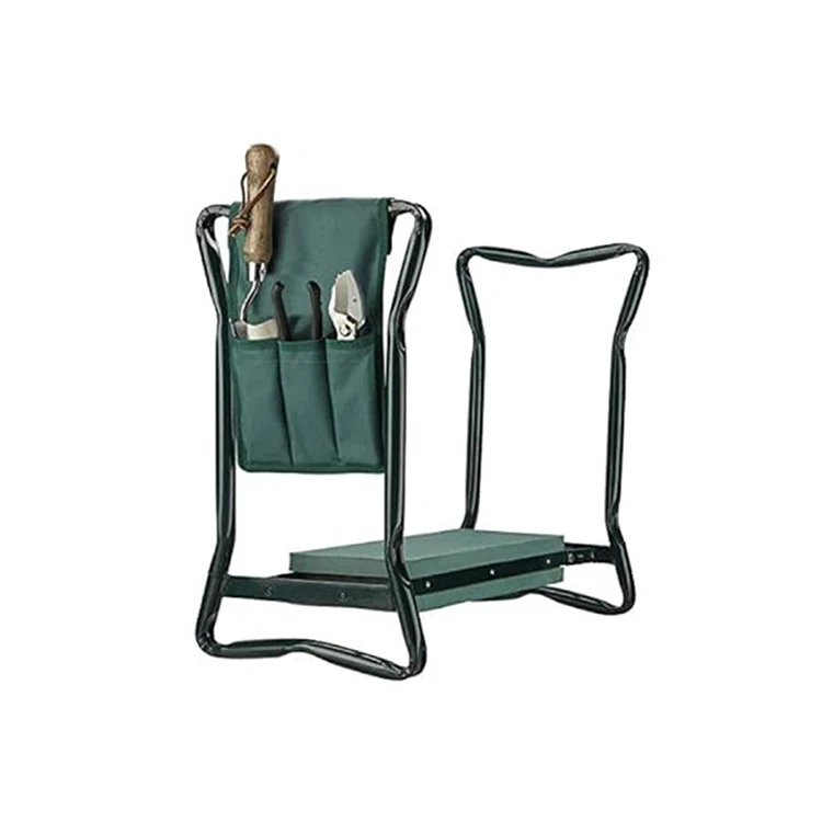 Оптовая продажа, садовый наколенник и сиденье с утолщенными расширенными мягкими подушечками для коленей, складной стул для садовника с 2 мешками для инструментов