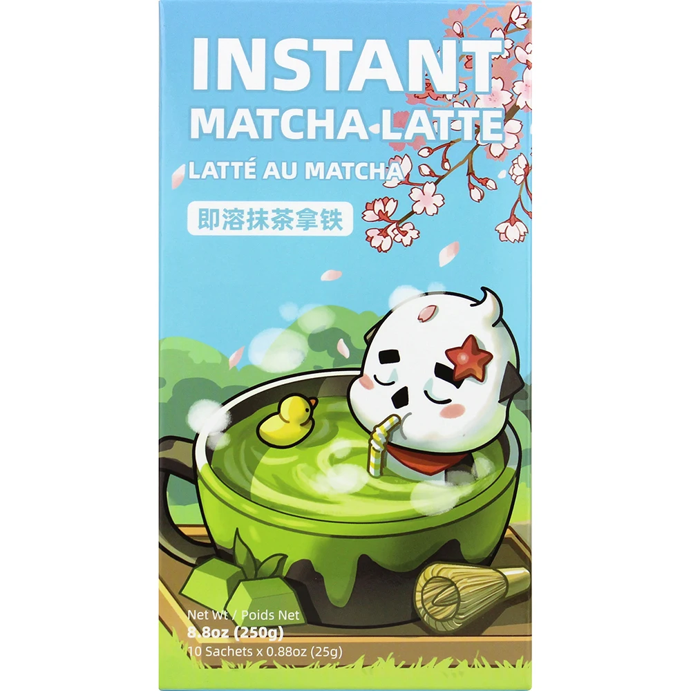 Factory Supply Private Label Bubble Tea Ingredient Instant Matcha Milk Tea Powder Instant Matcha Latte