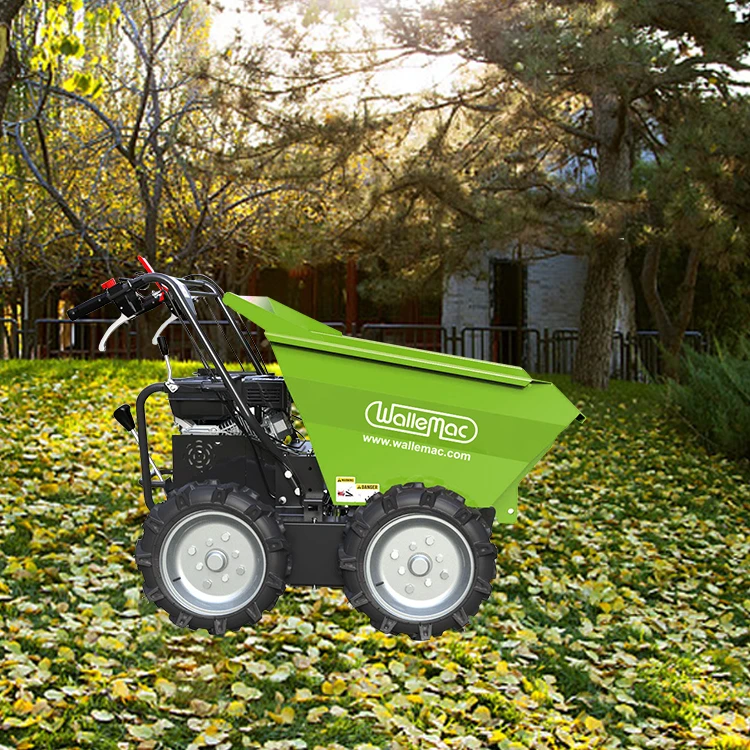 Wallemac WD30W Powered Wheelbarrow 660lbs Loading Capacity 212cc 5.5HP Gasoline Engine EPA recoil start Motorized wheel barrow