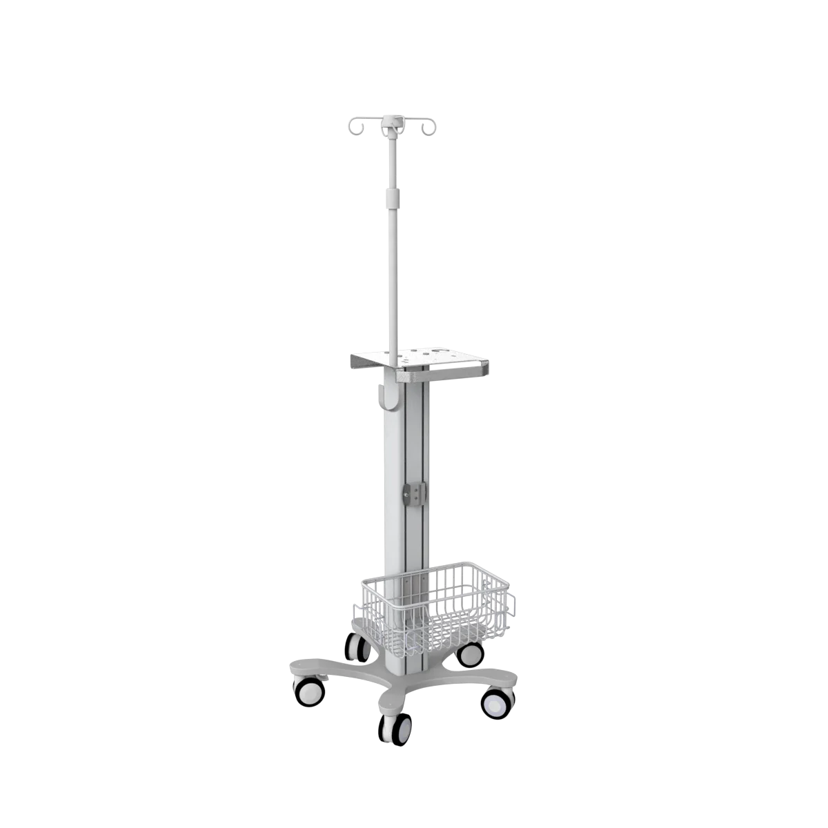 B12 High end  medical aluminum mobility stand with IV pole for Cpap machine