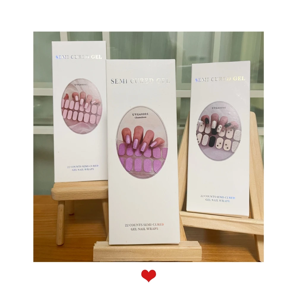 buy online factory price kikilee semi cured gel nail sticker with uv light requires uv lamp LOW MOQ