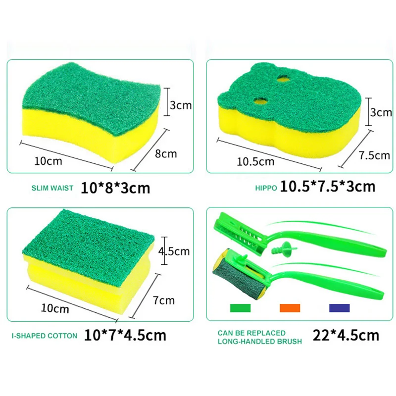 Dish sponge cleaning cloth Kitchen supplies Dishwashing cloth Household cleaning cloth rag emery magic wipe