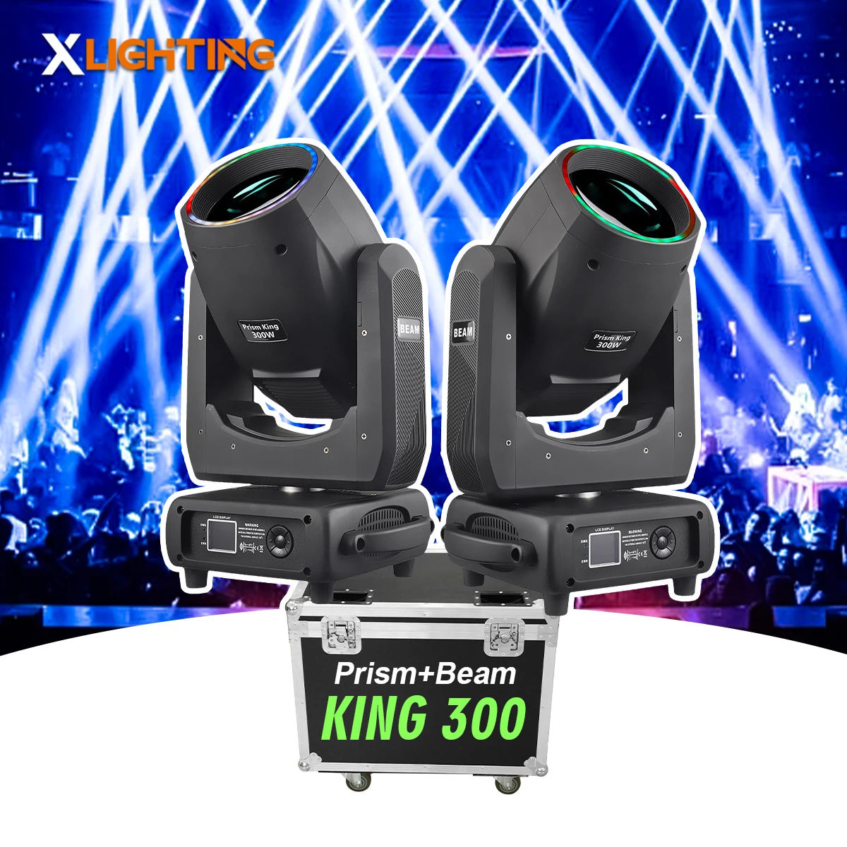 Xlighting RGB Moving Head Light Prism King With Led Ring 4 Prisms Moving Lights For Stage Club Dj Disco Party Bar Use Lighting