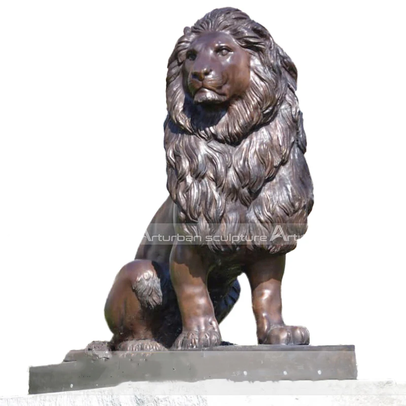 Bronze Lion Statue For Garden Decoration Howl Lion Sculpture Bronze Brass Copper