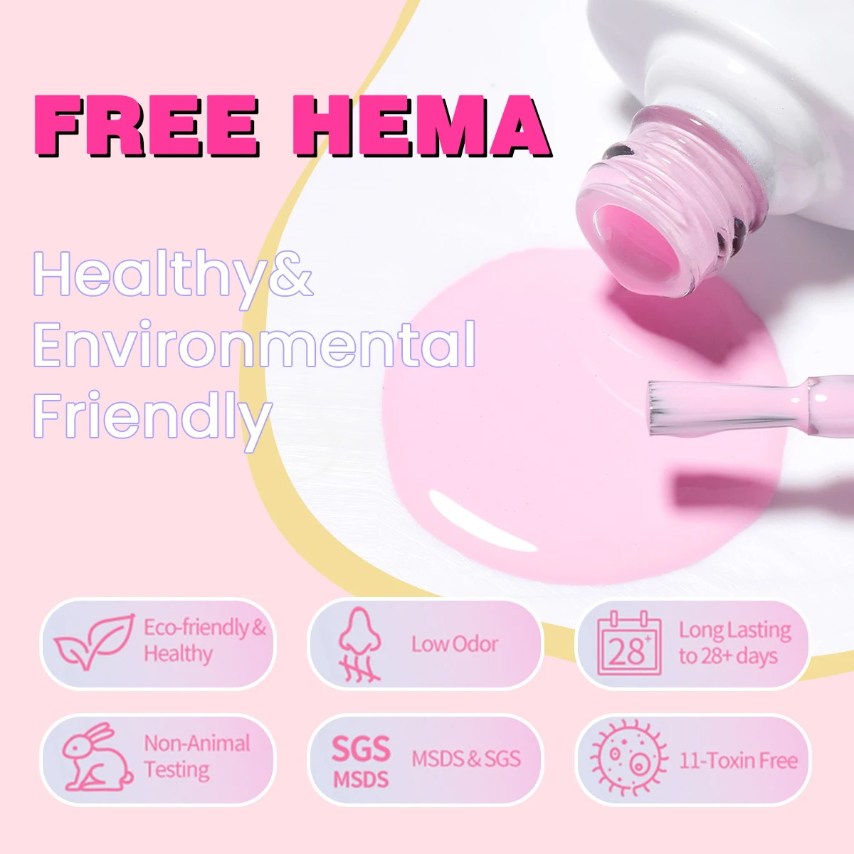 New Summer Season HEMA Free Odorless Vegan Nail Gel Varnish Semi Permanent Soak Off UV LED Gel Polish Color Set