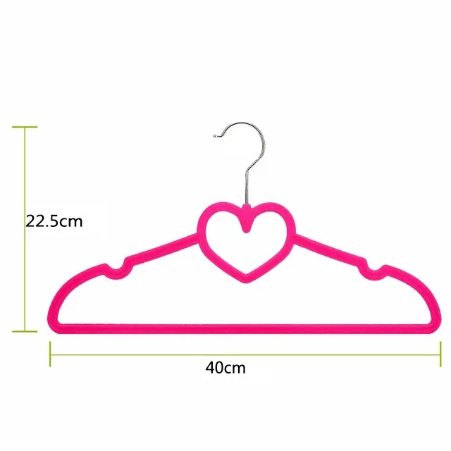 Amazon Clothes Hangers Heart Shaped Slim Flocked Hangers, Sturdy with Steel Swivel Chrome Hooks