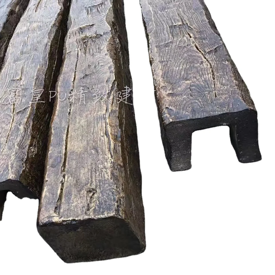 PU polyurethane Decorative Wood grain imitated Painted Fauxwood Beam