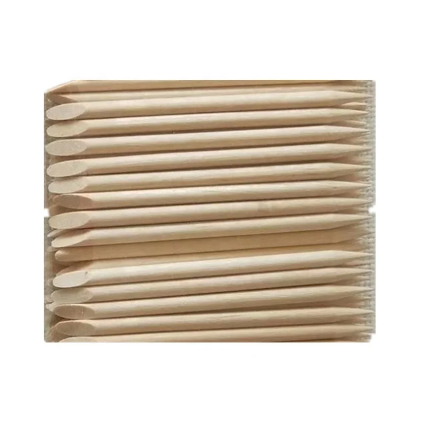 Orange wood sticks nail cuticle pusher remover nail  art beauty tools manicure sticks 4.5 inch two ends wood manicure sticks